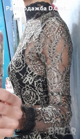 Официална дантелена блуза S , снимка 2 - Блузи с дълъг ръкав и пуловери - 38230269