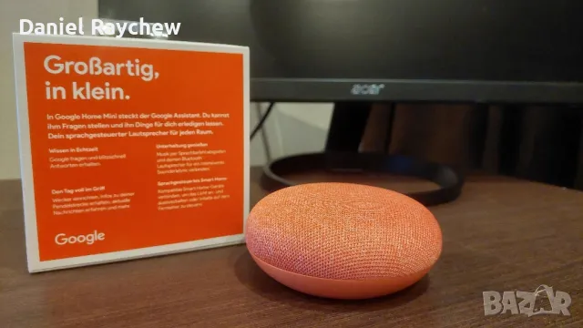 Продавам Google Home Mini!, снимка 2 - Друга електроника - 48838418
