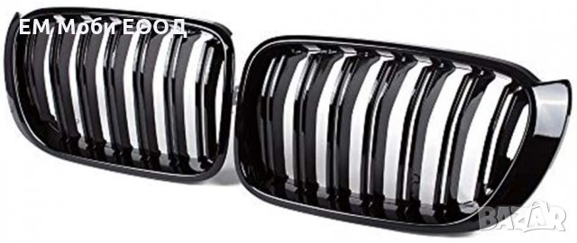 Двойни M Бъбреци Решетки BMW X3 X4 F25 F26 БМВ Черен Гланц 2015-17, снимка 2 - Аксесоари и консумативи - 32874828