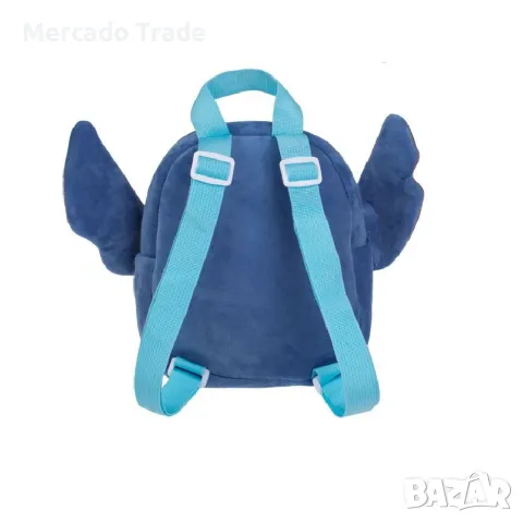 Детска плюшена раница Mercado Trade, За деца, Stitch, Синя, снимка 4 - Раници - 48855768
