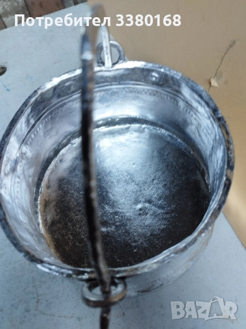 малко котле калайдисано изцяло, снимка 3 - Антикварни и старинни предмети - 52206200