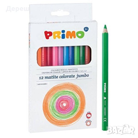 Цветни моливи Primo Jumbo 12цвята
