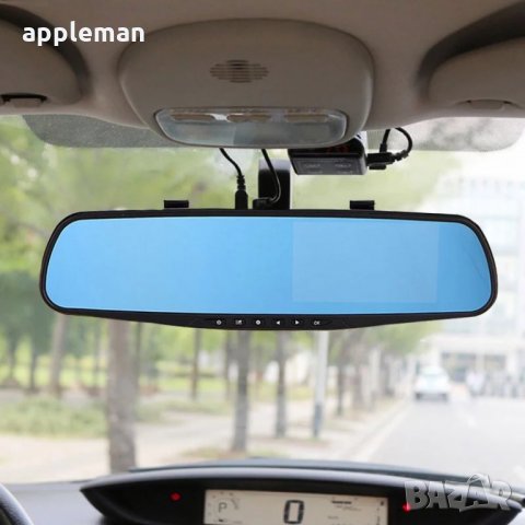 FULLHD Видеорегистратор с монитор и предна камера kola огледало регистратор, снимка 7 - Аксесоари и консумативи - 32595046