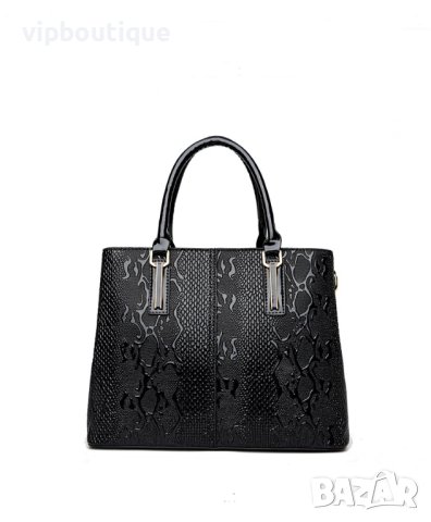 Черна Кожена Дамска Чанта Сет Комплект, снимка 2 - Раници - 43064212