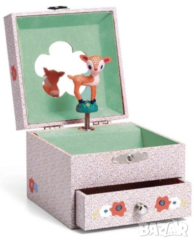 Музикална кутия Djeco: Wood Fawn 