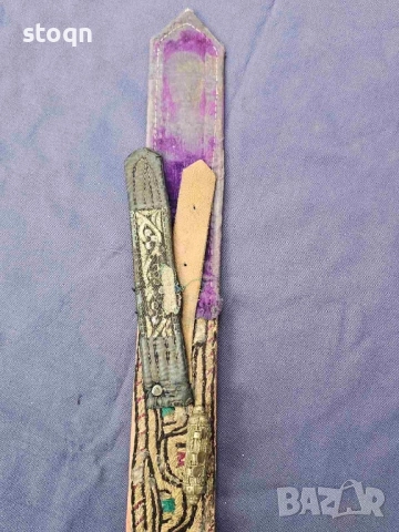 Стар османски колан със сребърни(сачанени) елементи, снимка 4 - Други ценни предмети - 52510456