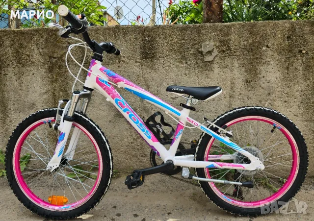Като нов Алуминиев Детски велосипед 20цола Cross speedster 6 скорости, снимка 2 - Велосипеди - 50170404