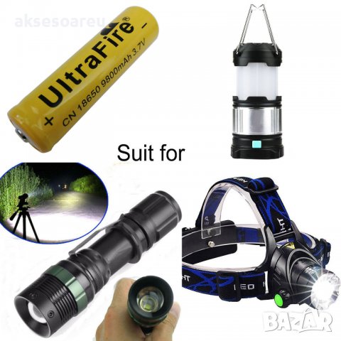 1 брой  18650 9800mAh 3.7V литиево-йонна акумулаторна батерия батерии презареждащи се, снимка 7 - Батерии, зарядни - 38403120