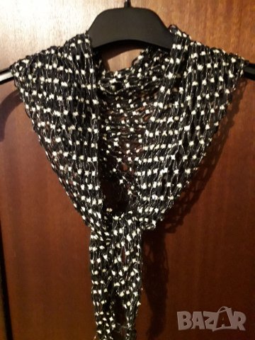 Дамски комплект шал и ръкавици без пръсти мрежести, снимка 2 - Ръкавици - 27597284