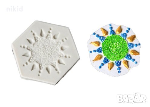 Цвете с капки дантелено силиконов молд форма за декорация торта фондан шоколад и др