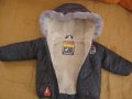 Плътно яке с подплата и качулка 68 размер, снимка 2