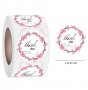 100 бр Thank You ситни розови цветчета самозалепващи лепенки стикери за ръчна изработка за подарък