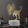 Холограмна 3D LED лампа Дилофозавър, снимка 3