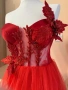Червени къси бални рокли, снимка 2