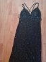 Camille LA VIE Официална черна дълга рокля с гол гръб #sparkling# пайети, мъниста, снимка 3
