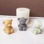 3D Плюшено мече Силиконова форма за свещи гипс сапун фондан за декорация на торта , снимка 2