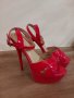 Елегантни червени лачени сандали с висок ток Paolo Bocelli, снимка 5