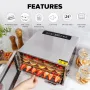 Дехидрататор/Сушилня за плодове Kwasyo Dehydrator Stainless Steel,Гаранция, снимка 7