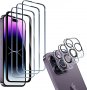 Нови 3 броя стъклен протектор за екран телефон iPhone 14 Pro 6.1 инча Защита, снимка 1 - Стъкла за телефони - 38083618