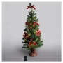 Декоративна коледна елха на батерии с топки, коледна звезда, 90 см, снимка 1