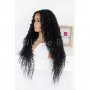 Дълга черна къдрава лейс фронт перука Камелия, снимка 2