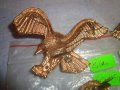 ЛОТ ТРИ ПОЗЛАТЕНИ МЕТАЛНИ ФИГУРАЛНИ АРТ АПЛИКАЦИИ ФИГУРКА на ЛЕТЯЩ ОРЕЛ 15422, снимка 7