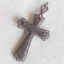 Сребърен кръст с емайл., снимка 2