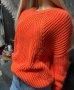 пуловер в оранжев цвят, снимка 4