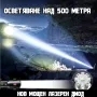 LED лазерен фенер мощен акумулаторен прожектор презареждаем и зарядно, снимка 2