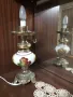 Нощна , настолна лампа от бронз и порцелан, снимка 3