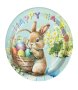 Великденски парти чинии ,Зайче с кошница, 23 см 6 бр., снимка 1 - Чинии - 43941909