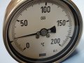 биметален термометър Wika thermometer ф100mm, 0/+200°C, L-1000mm, снимка 2