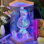 Ръчно изработена USB/батерии Великолепна, голяма, светеща скулптура LED Цветно Зайче, снимка 4