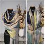 Кашмирен шал с втъкана златна нишка, снимка 4