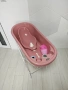 Бебешка вана 88 см с оттичане, термометър и подложка – Nordic Pink , снимка 4