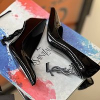 🤩⚡Yves Saint Laurent уникални черни и черен мат дамски обувки на ток⚡🤩, снимка 3 - Дамски обувки на ток - 44132168