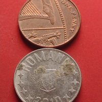 Лот монети от цял свят 12 броя Румъния, Англия, Америка за КОЛЕКЦИОНЕРИ 41573, снимка 10 - Нумизматика и бонистика - 43029220