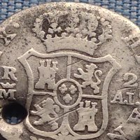 Сребърна монета 2 реала 1808г. Карлос четвърти Мадрид Испания 13629, снимка 10 - Нумизматика и бонистика - 42968431