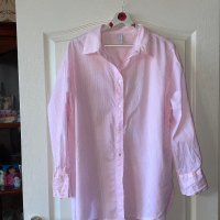 Нова oversized бебешко розова розов цвят риза овърсайз нежно розово рае , снимка 7 - Ризи - 43654776