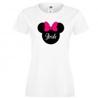 Дамска тениска за моминско парти БУЛКА Bride Disney 02, снимка 1 - Тениски - 33018482