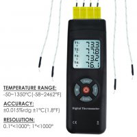 Дигитален 4 канален термометър с К-тип термодвойки, снимка 6 - Други инструменти - 21671379