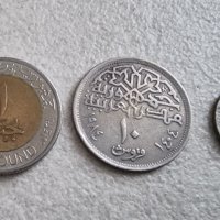 Монети. Египет. 1 паунд и пиастри. , снимка 5 - Нумизматика и бонистика - 40354492