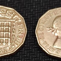 Mонети  Великобритания  Кралица Елизабет II 1954 - 1967 година, снимка 3 - Нумизматика и бонистика - 43896479