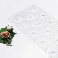 3D малки триъгълници оригами стенсил форма шаблон подложка с релеф отпечатък за торта шоколад, снимка 3 - Форми - 37531938