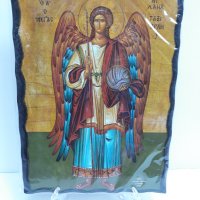 Голяма икона на Свети Архангел Михаил -- ръчна изработка, снимка 3 - Икони - 37640218