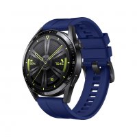 Силиконова каишка HUAWEI Watch GT 2, GT 2 Pro– 42/ 46mm син цвят, снимка 1 - Каишки за часовници - 38088747