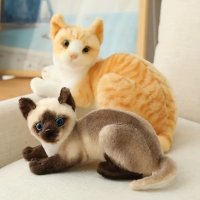 Плюшена Сиамска котка Американска късокосместа Котка , снимка 5 - Плюшени играчки - 42938547