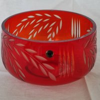 Кристална купа - червена, снимка 2 - Прибори за хранене, готвене и сервиране - 33679633