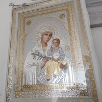 Икона с дървена рамка Пресвета Богородица е иконата "Неувяхващ цвят, снимка 2 - Икони - 39144014