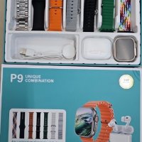 Смарт часовник P9 със слушалки и 7 различни каишки , снимка 1 - Мъжки - 42951036